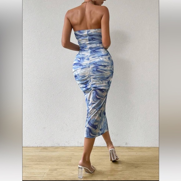 NWOT Light Blue Bodycon Dress - Picture 3 of 5